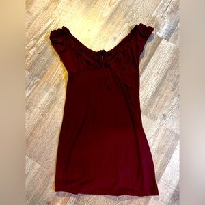 Burgundy Mini Dress